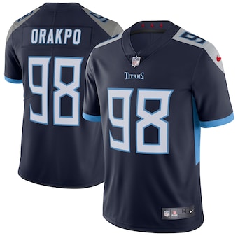 mens nike brian orakpo navy tennessee titans vapor untouchab